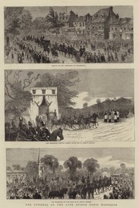 De begrafenis van wijlen prins Louis Napoleon door English School
