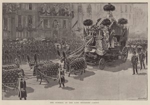 De begrafenis van wijlen president Carnot (litho)
