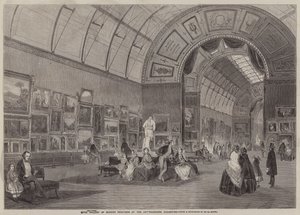 De galerij van moderne schilderijen op de kunstschatten tentoonstelling (gravure) door English School