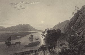De Ganges die de vlaktes bij Haridwar binnenkomt door English School