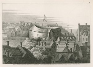 Het Globe Theatre, Bankside, Southwark, Londen door English School