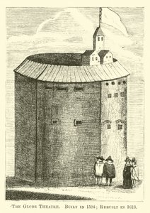 Het Globe Theatre, gebouwd in 1594; herbouwd in 1613 door English School