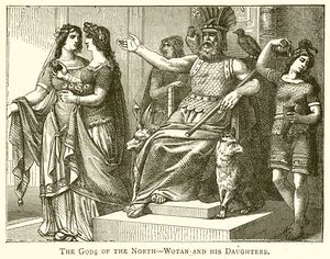 De Goden van het Noorden--Wotan en zijn Dochters door English School