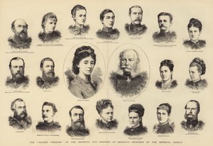 Het "Gouden Huwelijk" van de Keizer en Keizerin van Duitsland, Leden van de Keizerlijke Familie door English School