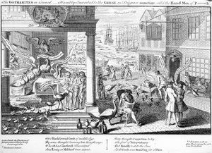 De Gothamieten in Raad, 1761 door English School