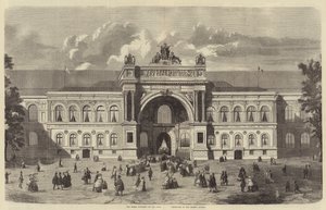 De Grote Ingang van de Parijse Tentoonstelling, in de Champs Elysees door English School