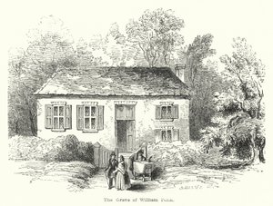 Het graf van William Penn (gravure)
