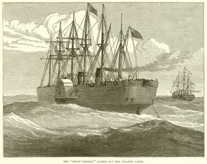 De Great Eastern legt de Atlantische kabel door English School