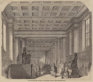 De Grote Egyptische Galerij, in het British Museum door English School