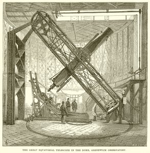 De Grote Equatoriale Telescoop in de Koepel, Greenwich Observatorium