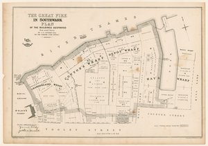 Het Grote Vuur in Southwark Plan