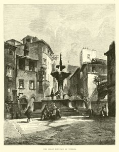 De Grote Fontein in Viterbo door English School