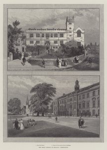 De grote scholen van Engeland, Shrewsbury (gravure) door English School