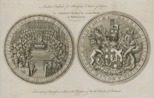 Het Grote Zegel van het Gemenebest van Engeland door English School