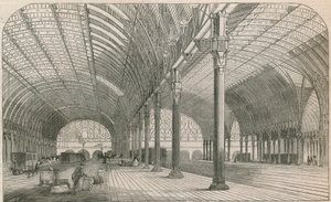 Het nieuwe eindstation van de Great Western Railway bij Paddington door English School