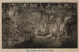De grot van Antiparos, Griekenland