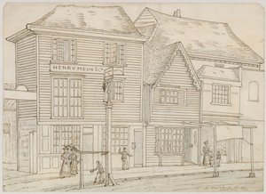 The Hare and Hounds, Islington, afgebroken 1840 door English School