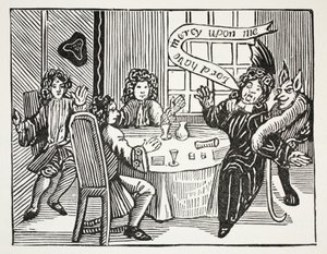 De Geschiedenis van Dr. John Faustus, illustratie uit Chap-books of the Eighteenth Century door John Ashton, gepubliceerd 1882 door English School