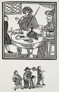 De geschiedenis van Sir Richard Whittington, drie keer burgemeester van Londen, illustratie uit Chap-books van de achttiende eeuw door John Ashton, uitgegeven 1882