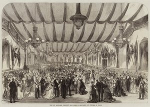 Bal van de Honourable Artillery Company gegeven aan de prins en prinses van Wales door English School