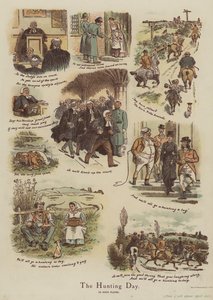 De jachtdag (chromolitho) door English School