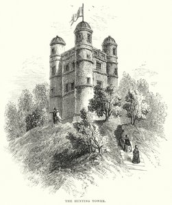 De Jachttoren (gravure) door English School