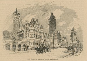 Het Imperial Institute van het Verenigd Koninkrijk, de Koloniën en India, South Kensington, Londen door English School