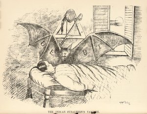 De vampier van de Indiase onderofficier, pagina uit The Delhi Sketchbook, 1850-54 door English School