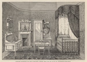 De Internationale Gezondheids Tentoonstelling: Complete meubels voor kleine slaapkamer door English School
