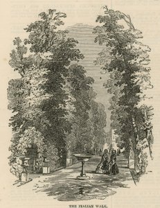 De Italiaanse Wandelgang in Vauxhall Gardens door English School