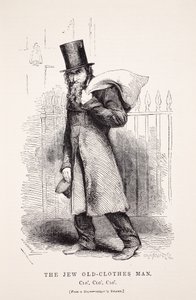 De Joodse Oude-Kleren Man, naar een daguerreotype door Richard Beard, illustratie uit London Labour and London Poor door Henry Mayhew, pub. 1862