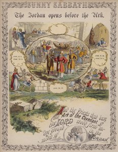 De Jordaan opent zich voor de Ark (gekleurde gravure) door English School