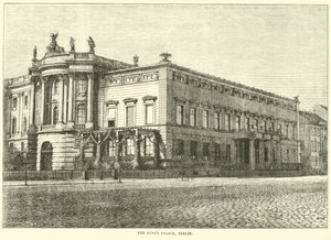 Het koninklijk paleis, Berlijn, maart 1871 door English School