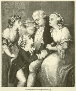 Het afscheid van de koning met zijn familie door English School