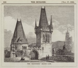 De "Kleinseite" Brugpoort (gravure)
