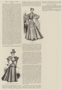 De damespagina, kleding (gravure) door English School