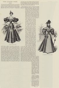 De damespagina, kleding (litho) door English School