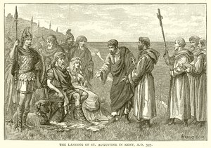 De landing van St. Augustinus in Kent, 597 n.Chr.
