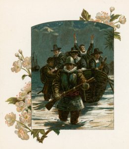 De landing van de Pilgrim Fathers