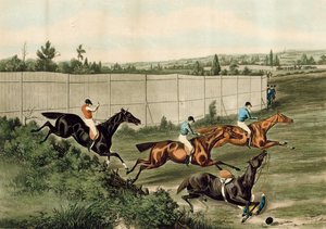 De Laatste Hek, de laatste Steeplechase op de Hippodrome Race Course, Kensington, Londen