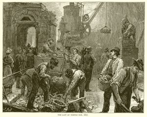 Het laatste van Temple Bar, 1877 door English School