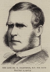 De Wijlen Dr D Dalrymple, MP voor Bath (gravure) door English School