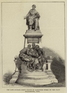 Het standbeeld van Alexandre Dumas door de overleden Gustave Doré op de Place Malesherbes, Parijs door English School