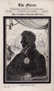 De overleden koning George IV door English School