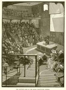 De Collegezaal van de Royal Institution, Londen door English School