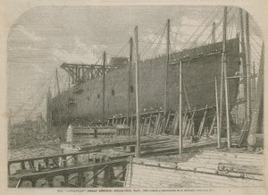De Leviathan (Great Eastern) stoomschip, mei 1856 door English School