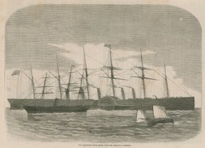De Leviathan onder stoom met de Himalaya ernaast door English School