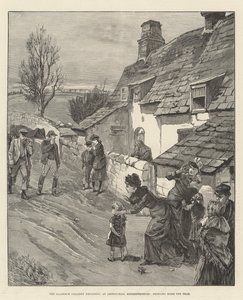 De Llanerch Mijnexplosie, bij Abersychan, Monmouthshire, het Thuisbrengen van de Doden door English School