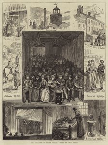 De lock-out in Zuid-Wales, notities van onze kunstenaar (gravure) door English School