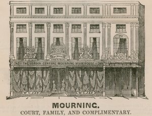 Het London General Mourning Warehouse, Regent Street, Londen door English School